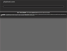 Tablet Screenshot of phphost.com